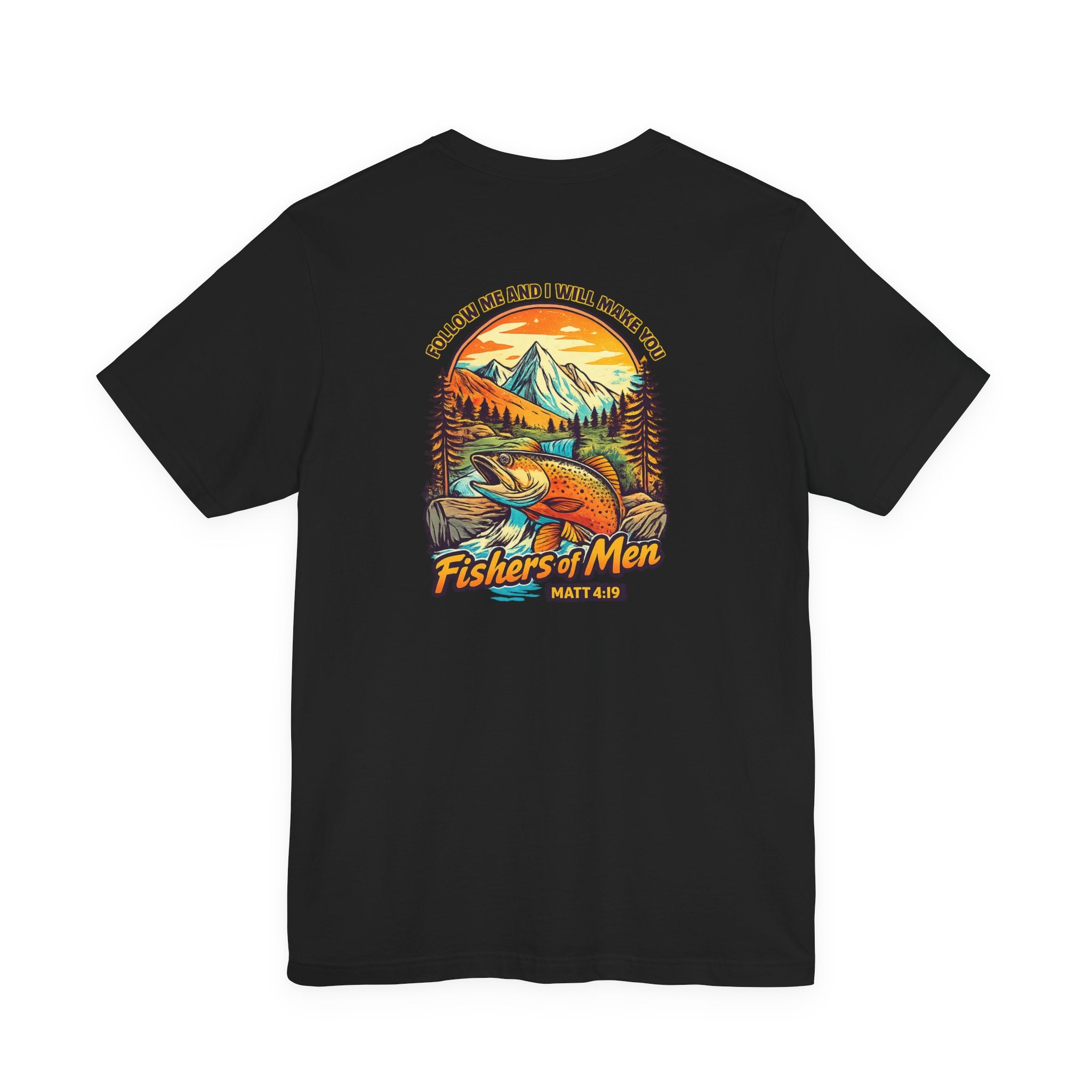 Fishing Crew Vintage Sunset Tee — "Captain's Catch" Graphic T-Shirt