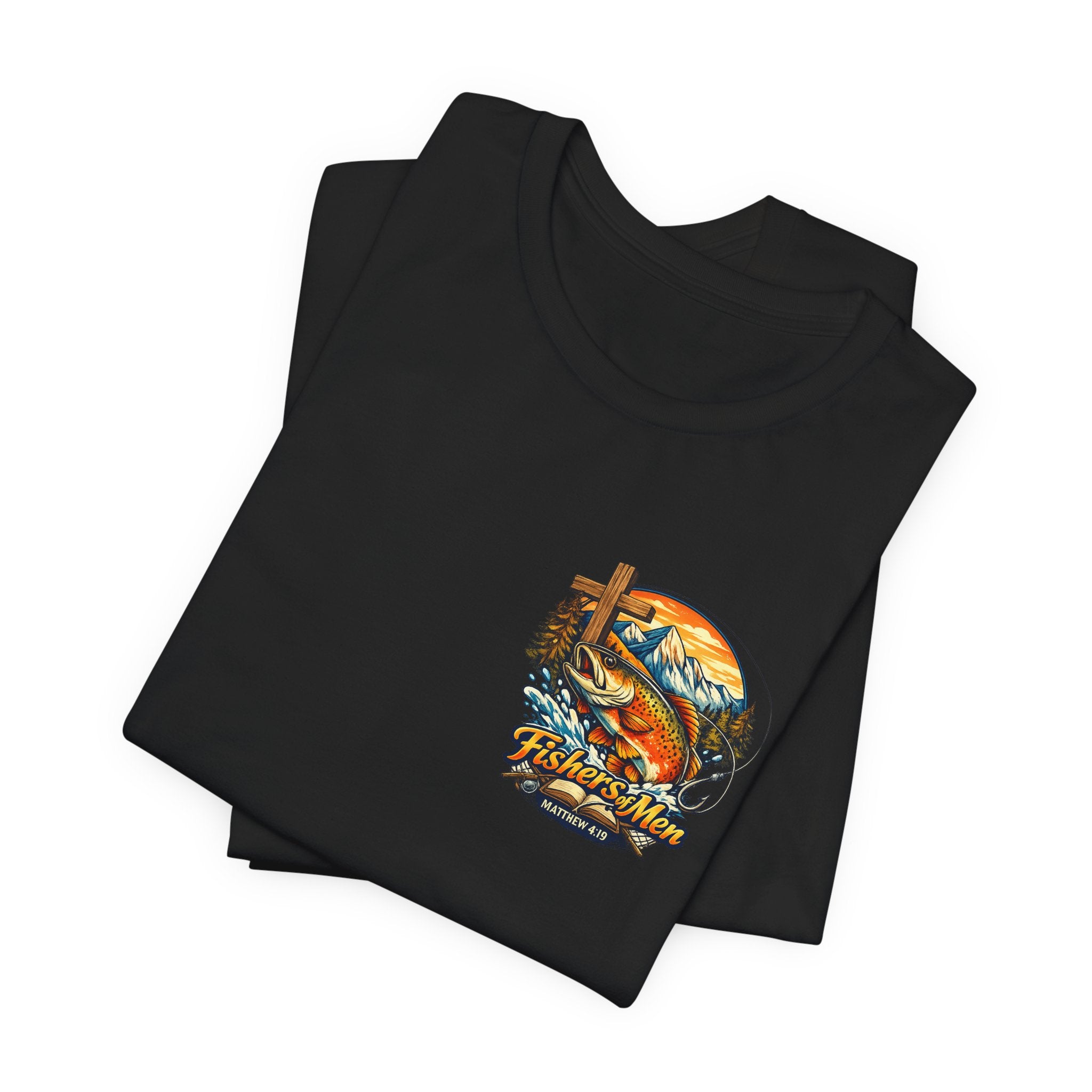 Fishing Crew Vintage Sunset Tee — "Captain's Catch" Graphic T-Shirt