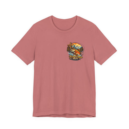 Fishing Crew Vintage Sunset Tee — "Captain's Catch" Graphic T-Shirt